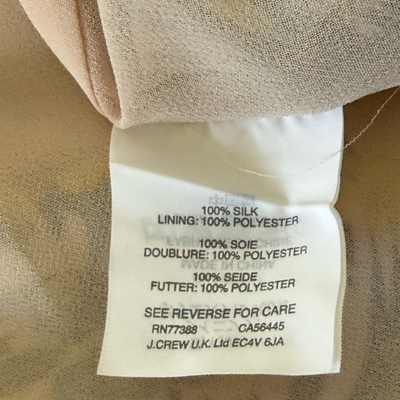 J. Crew 100% Silk Spring Meadow Floral Dress Yellow size 10 - Picture 11 of 14